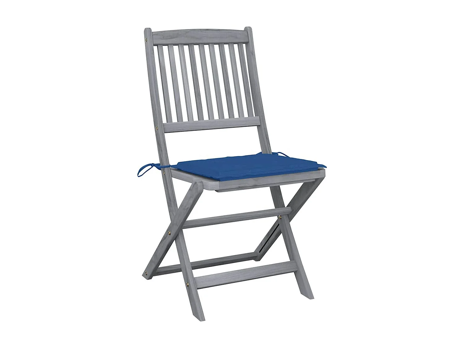 Chaises pliables d'extérieur 2 pièces avec coussins Bois d'acacia