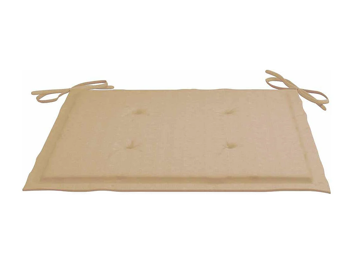 Sillas de jardín 2 unidades madera maciza de teca con cojines beige