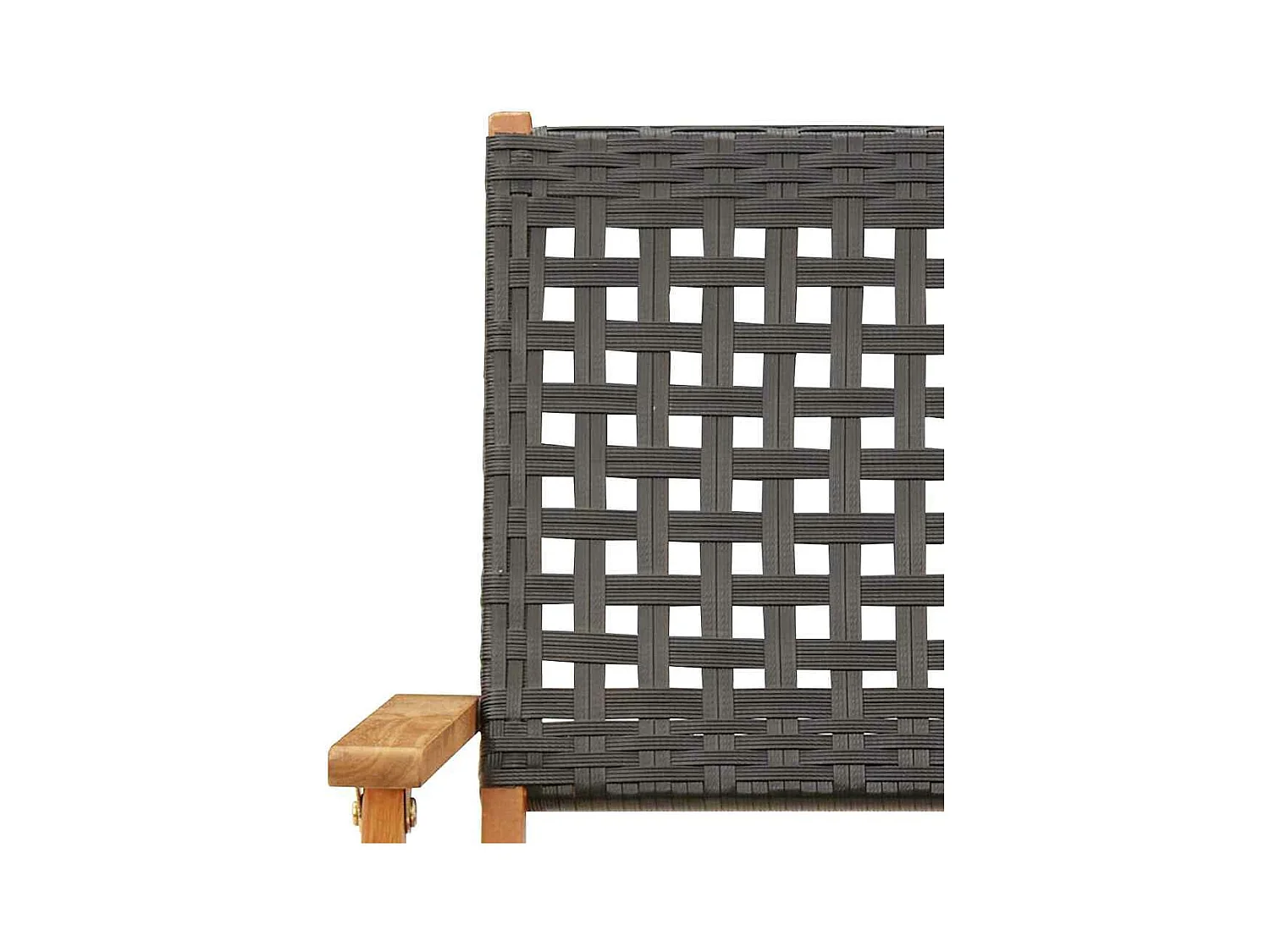 Chaises de jardin pliantes lot de 8 noir poly rotin bois massif