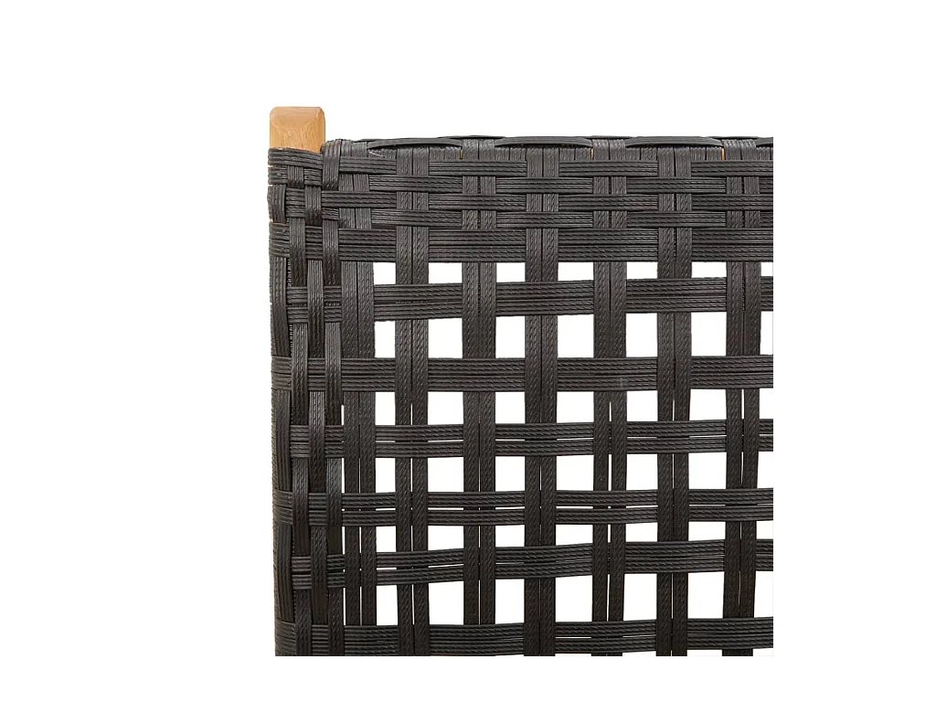 Chaises inclinables de jardin lot de 8 noir rotin bois massif
