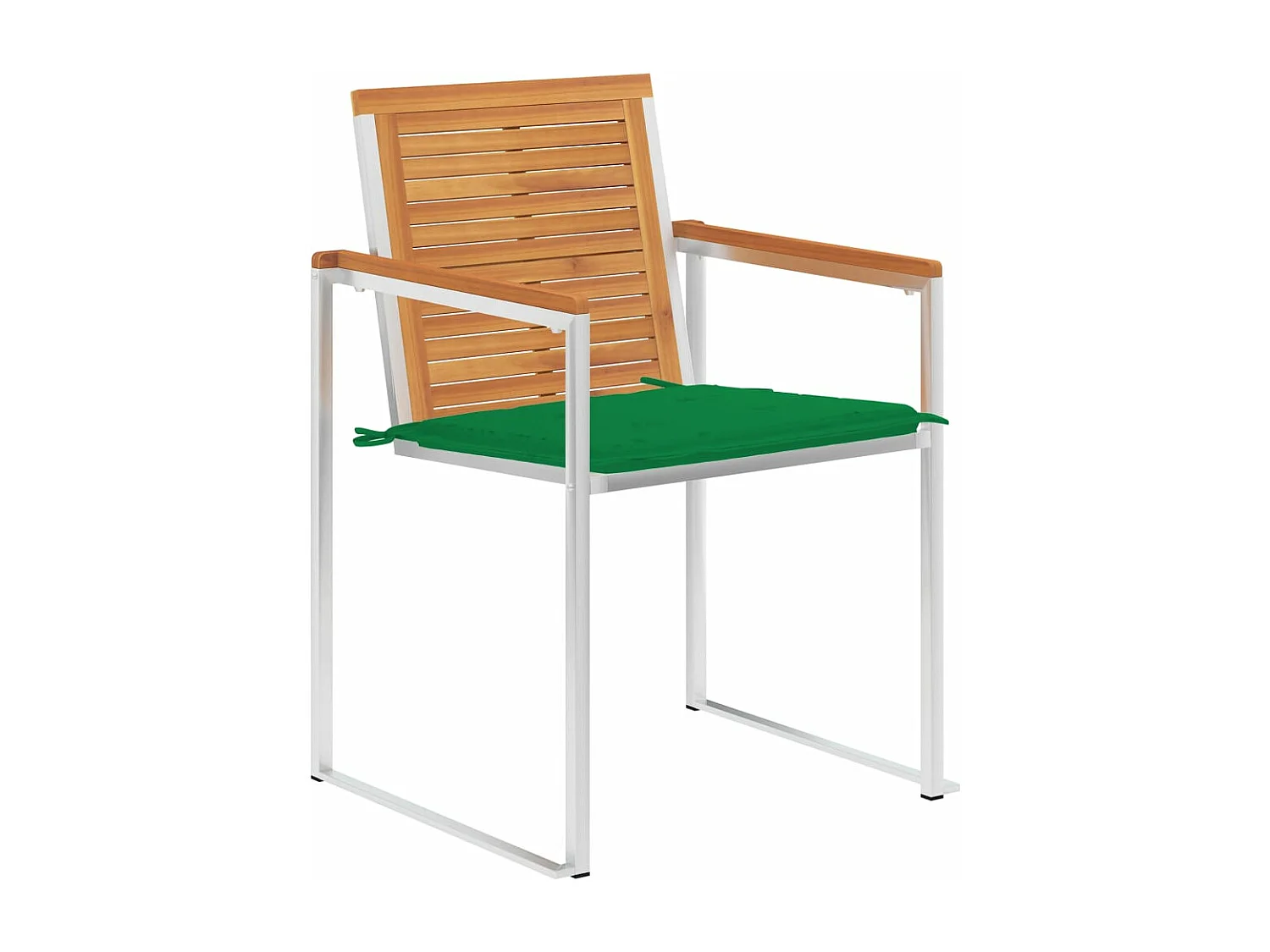 Chaises de jardin avec coussins 2 pièces Acacia solide et acier