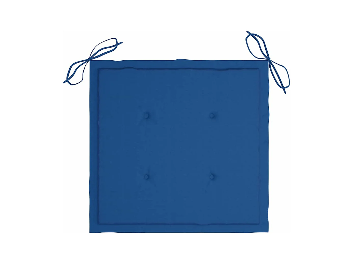 Chaise à bascule avec coussin bleu royal Bois de teck solide