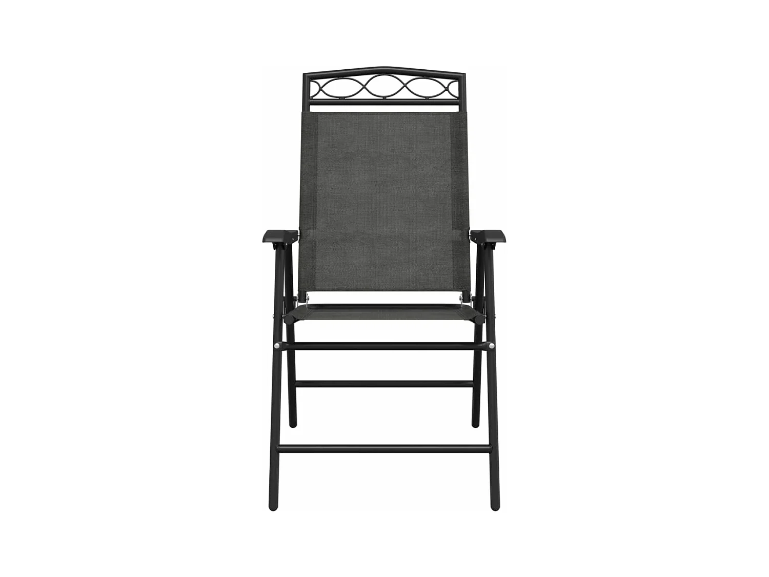 Chaises de jardin pliables lot de 4 en acier et textilène