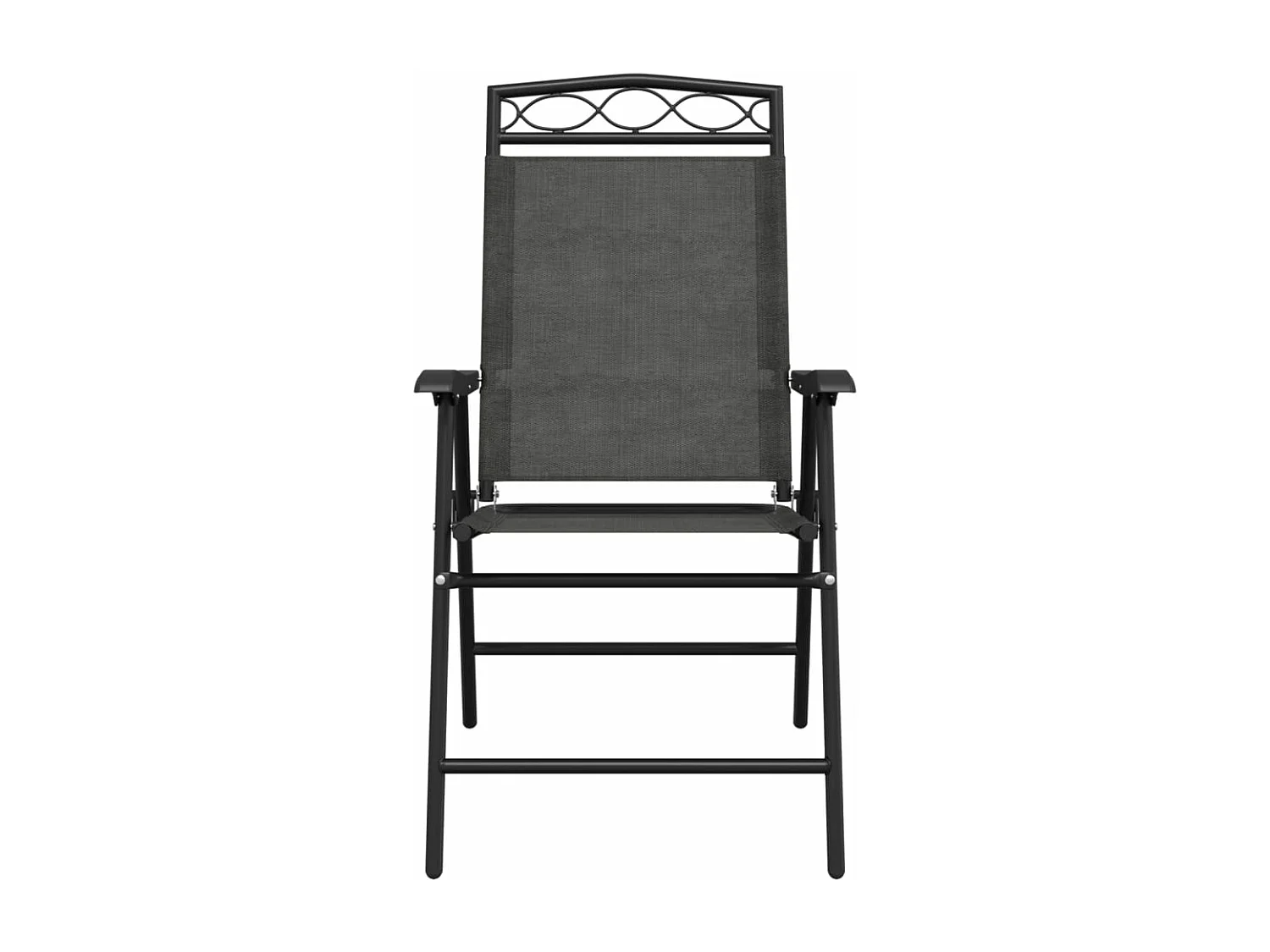 Chaises de jardin pliables lot de 4 en acier et textilène