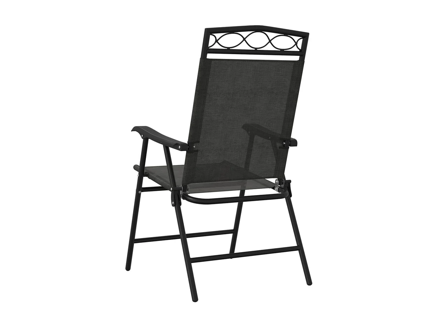 Chaises de jardin pliables lot de 4 en acier et textilène