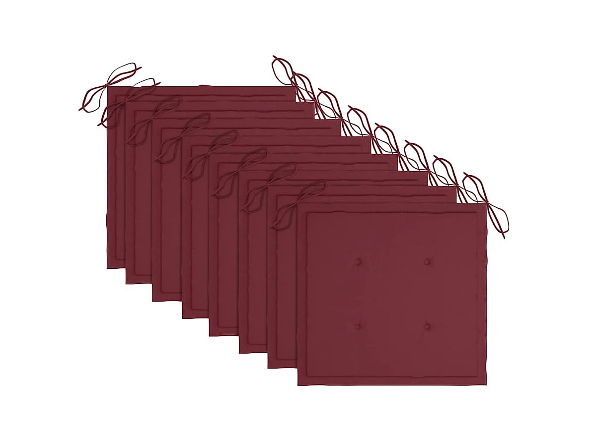 Chaises pliables d'extérieur 8 pièces avec coussins Bois d'acacia