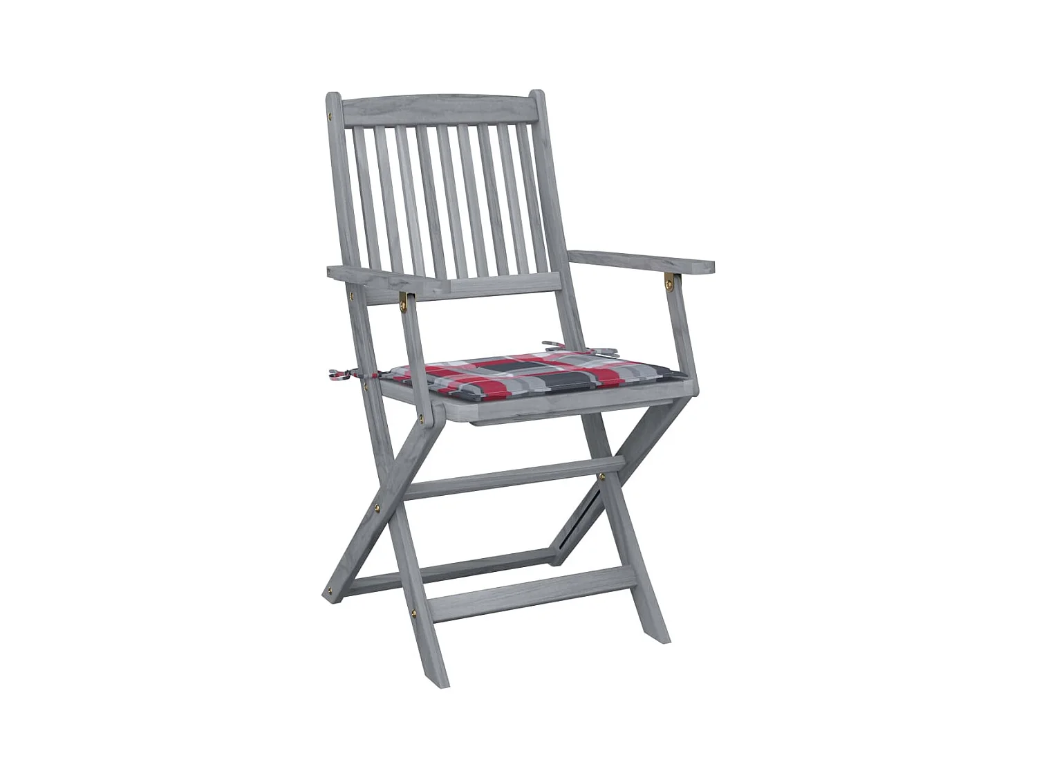 Chaises pliables d'extérieur 4 pièces avec coussins Bois d'acacia