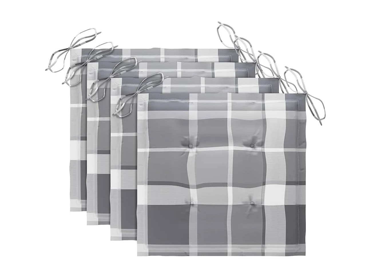 Chaises pliables d'extérieur 4 pièces avec coussins Bois d'acacia