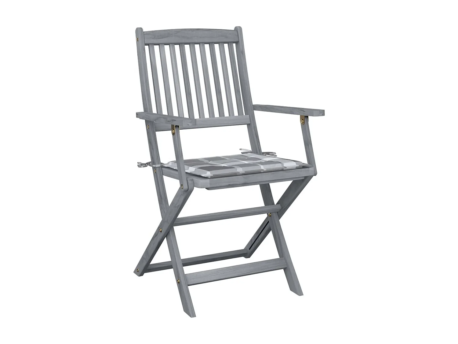 Chaises pliables d'extérieur 4 pièces avec coussins Bois d'acacia