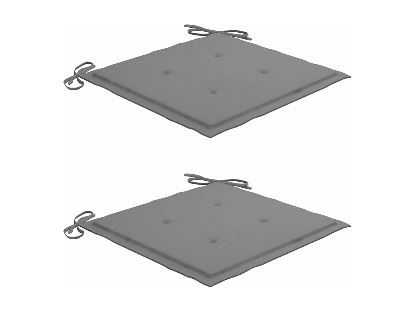 Chaises de jardin avec coussins 2 pièces Acacia solide et acier