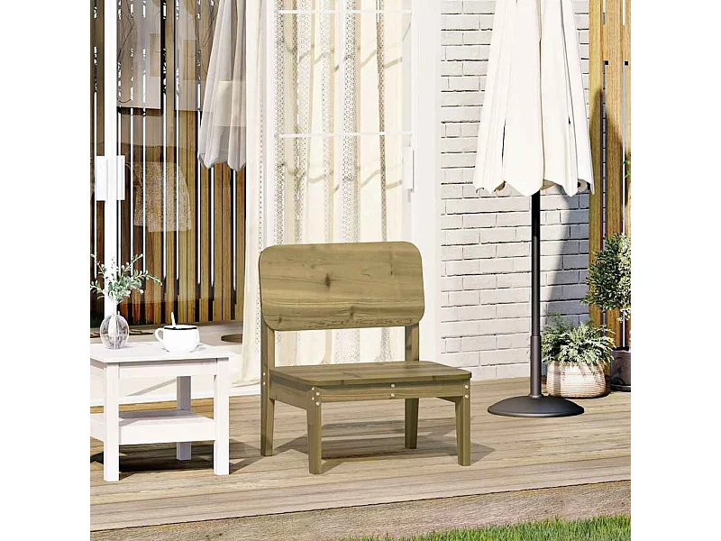 Chaise de jardin 60x52,5x72 cm bois de pin imprégné
