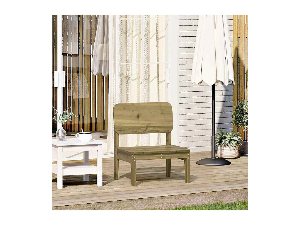 Chaise de jardin 60x52,5x72 cm bois de pin imprégné