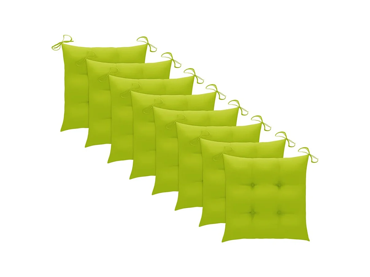 Sillas de jardín y cojines 8 unidades madera maciza de acacia