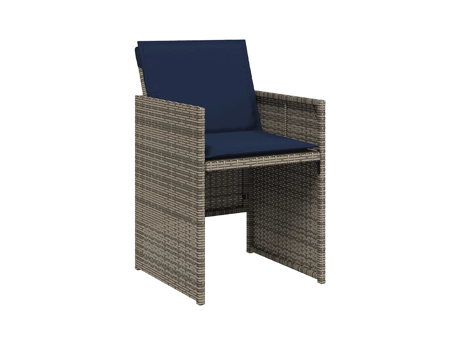 Sillones de jardín con cojines 4 unidades ratán sintético gris