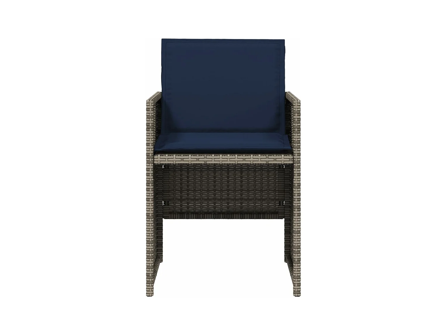 Sillones de jardín con cojines 4 unidades ratán sintético gris