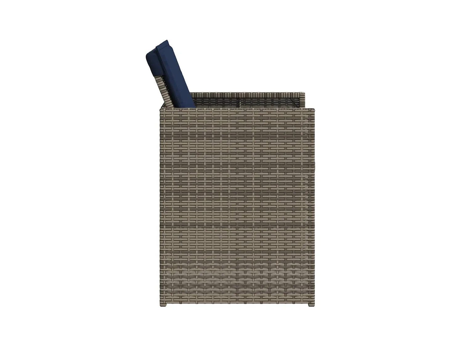 Sillones de jardín con cojines 4 unidades ratán sintético gris