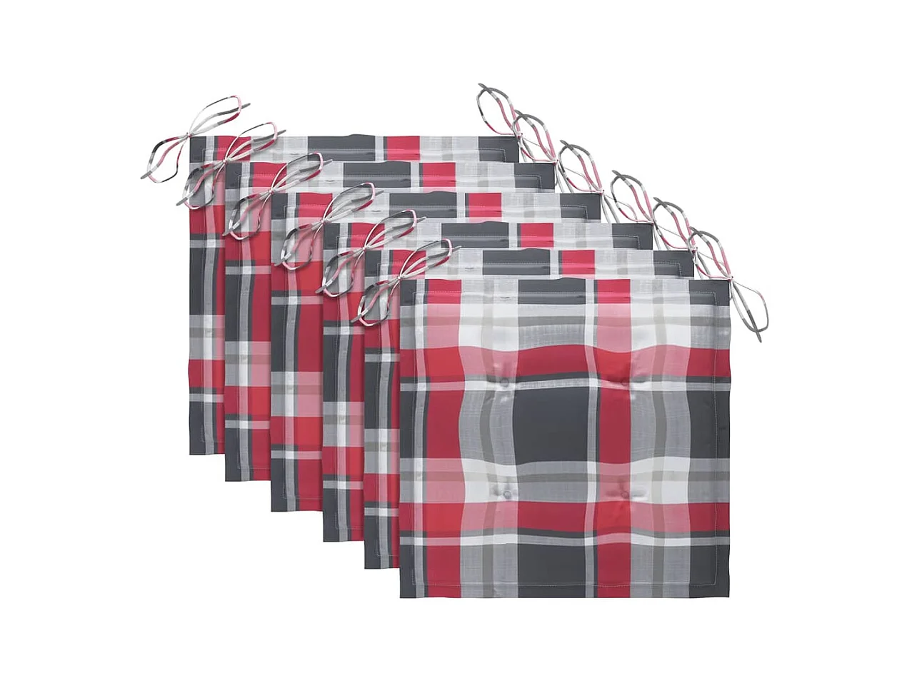 Cadeiras de jantar para jardim 6 peças com almofadões acácia maciça