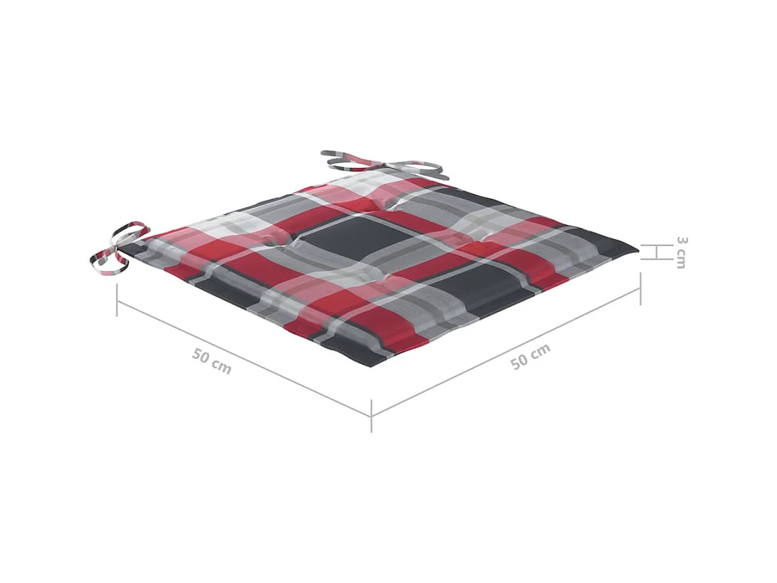 Cadeiras de jantar para jardim 6 peças com almofadões acácia maciça