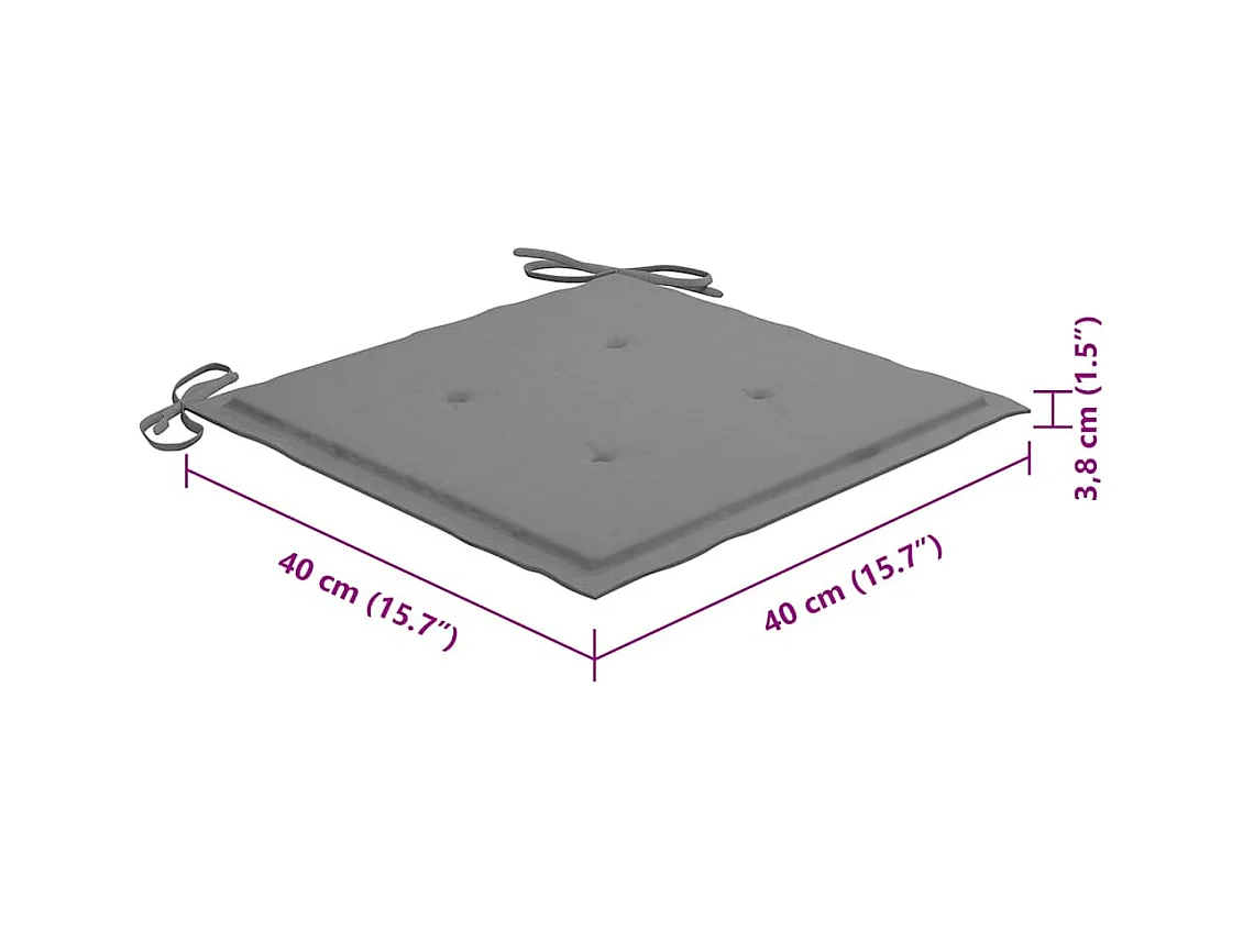 Chaises pliables d'extérieur 8 pièces avec coussins Bois d'acacia