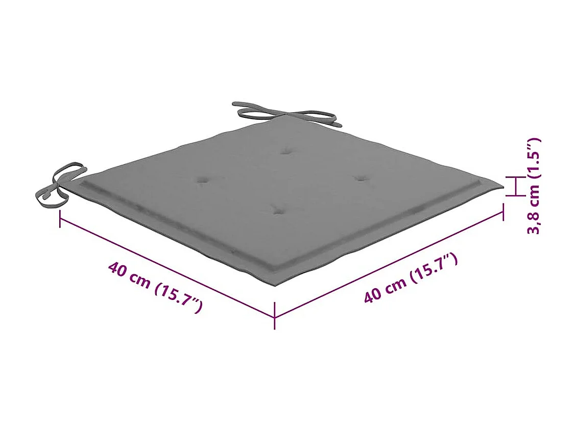 Sillas de jardín plegables 8 unidades y cojines madera maciza acacia