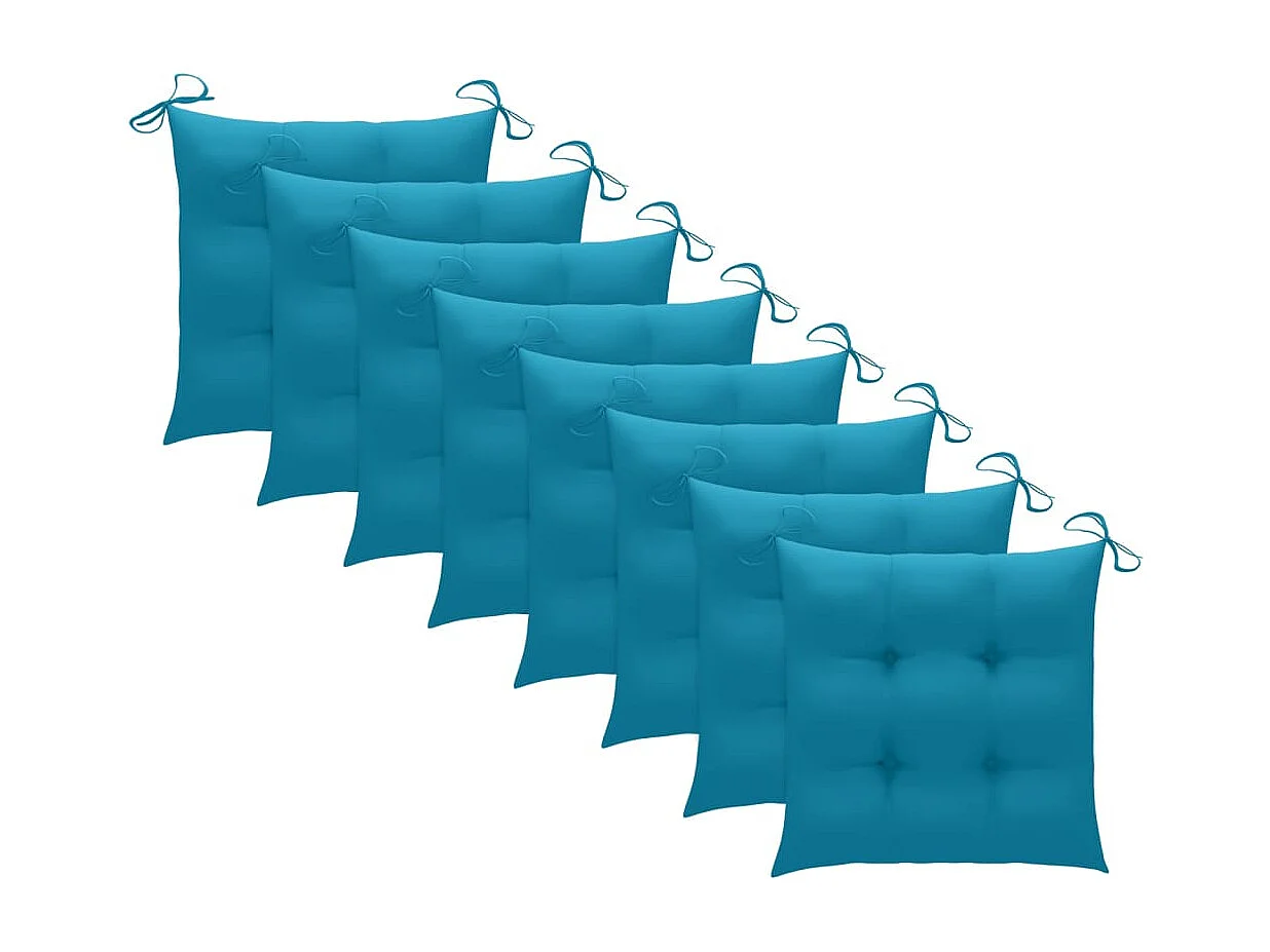 Sillas de jardín y cojines 8 unidades madera maciza de acacia