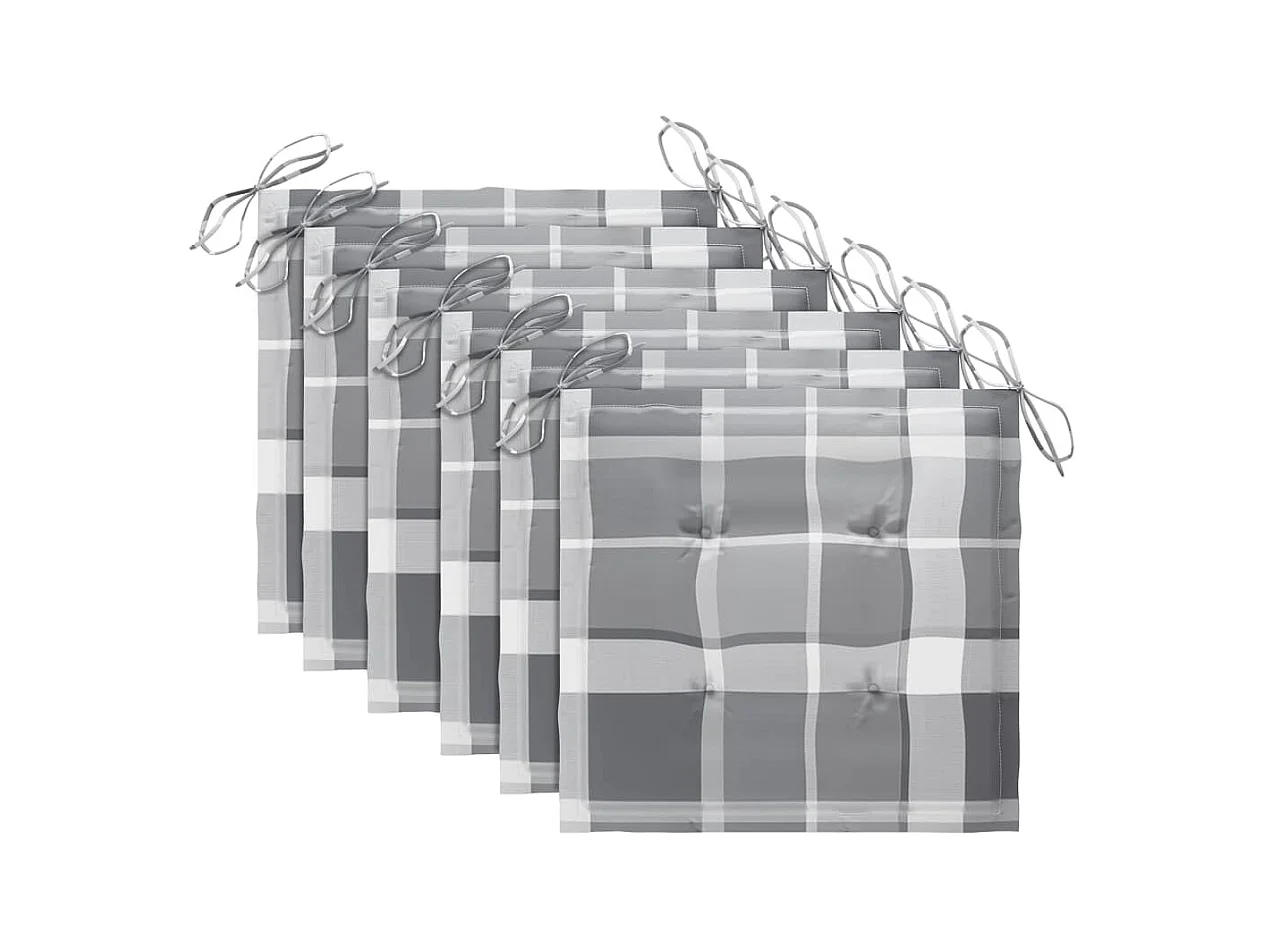 Cadeiras de jardim 6 peças com almofadões madeira de acácia maciça