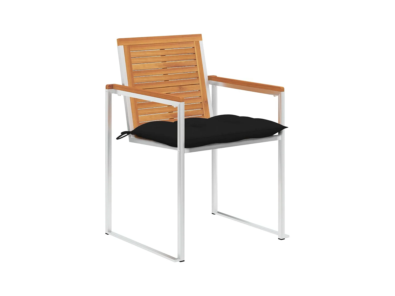Chaises de jardin 8 pièces avec coussins Bois d'acacia solide