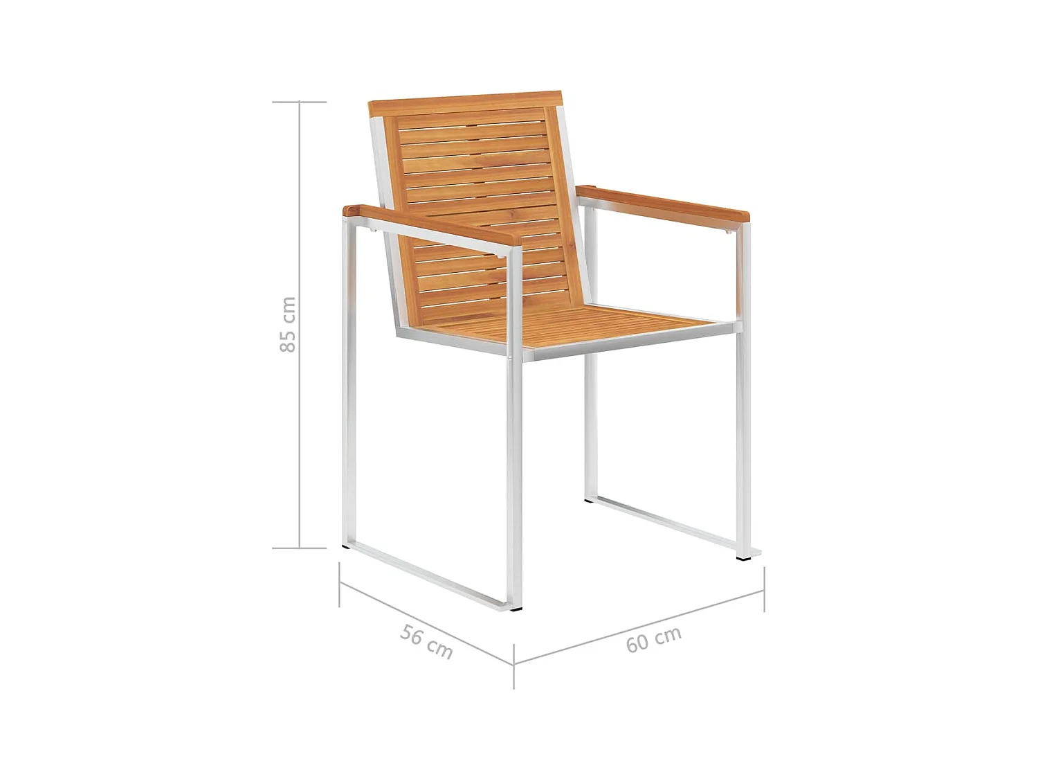 Chaises de jardin 8 pièces avec coussins Bois d'acacia solide
