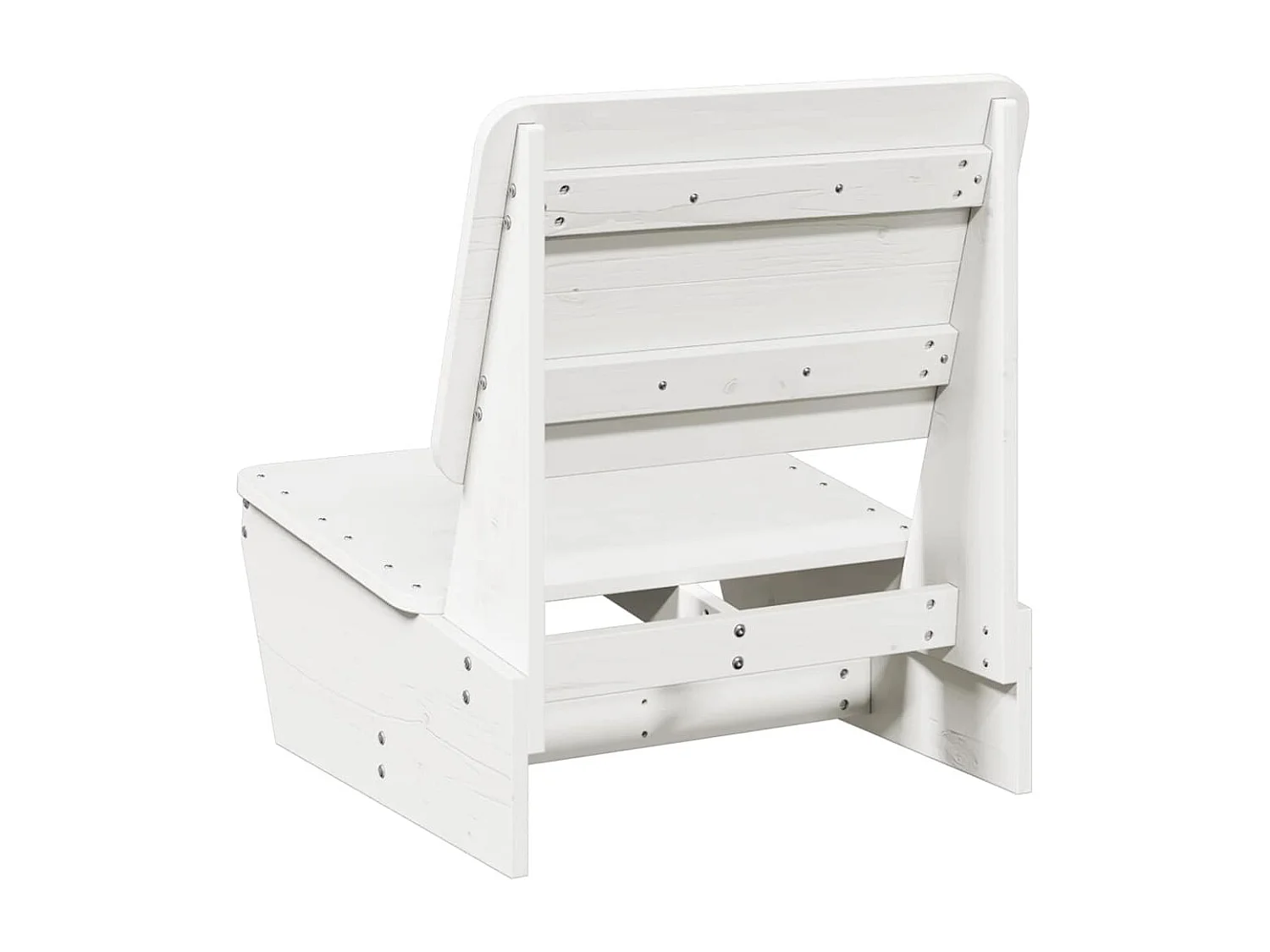 Chaise de jardin blanc 60x64x70,5 cm bois de pin massif