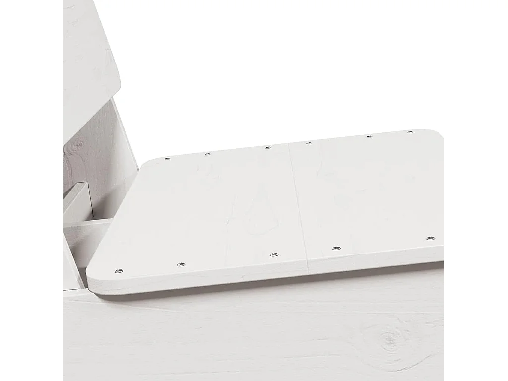 Chaise de jardin blanc 60x64x70,5 cm bois de pin massif