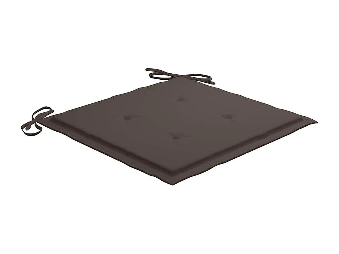 Chaises de jardin avec coussins taupe 8 pièces Bois de teck massif