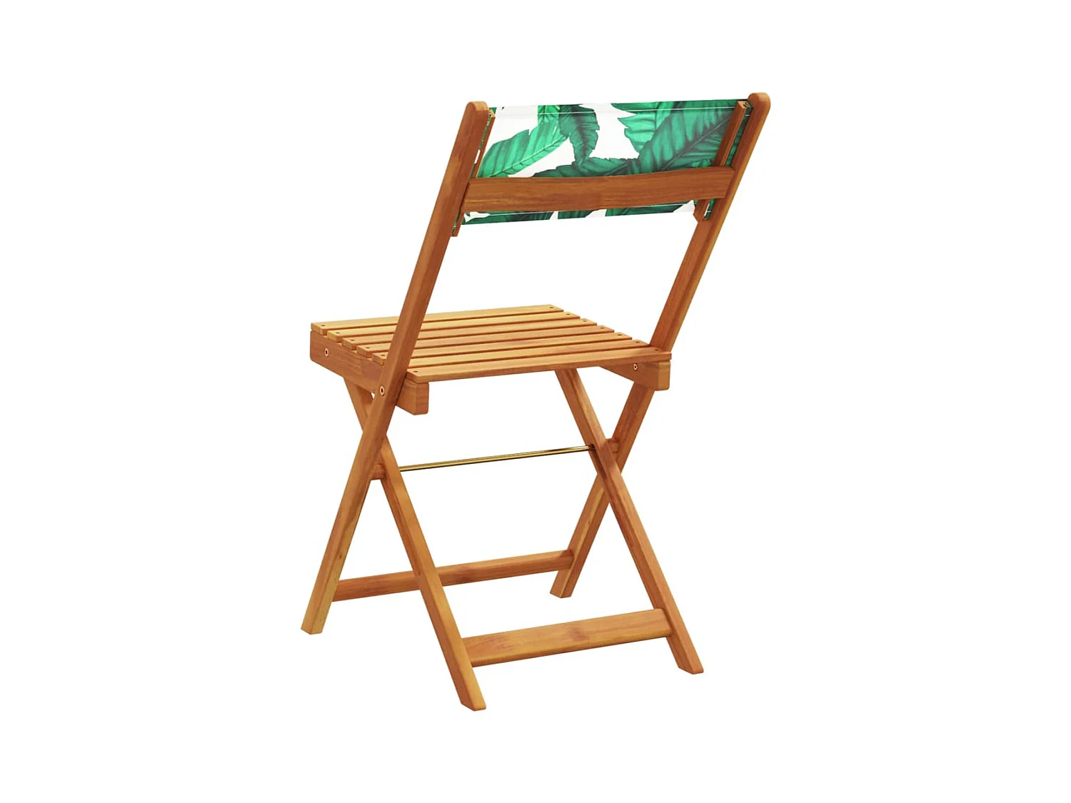 Chaises de jardin pliantes lot de 4 vert tissu et bois massif