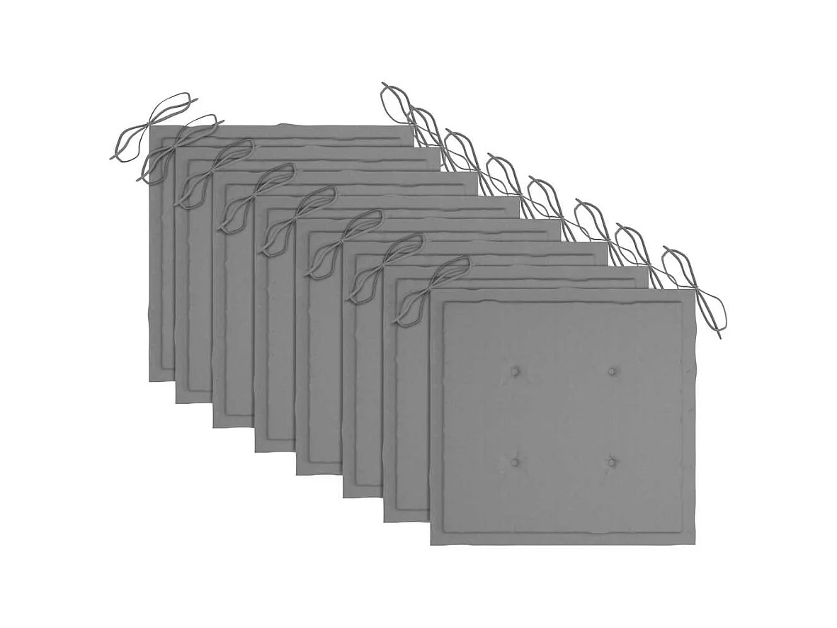 Chaises pliables d'extérieur 8 pièces avec coussins Bois d'acacia