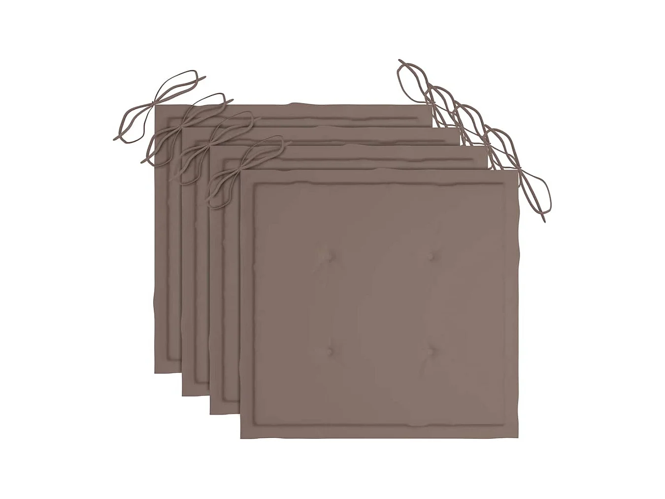 Tuinstoelen 4 st met kussens massief acaciahout