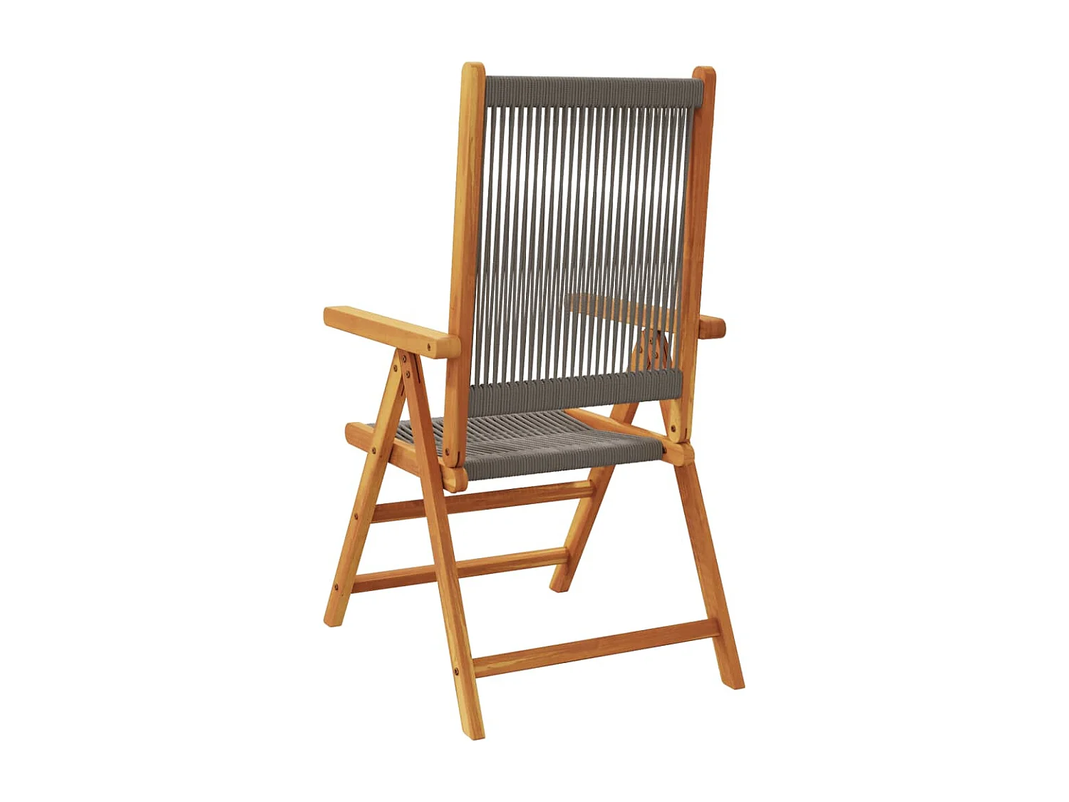 Chaises inclinables de jardin lot de 4 gris bois massif acacia