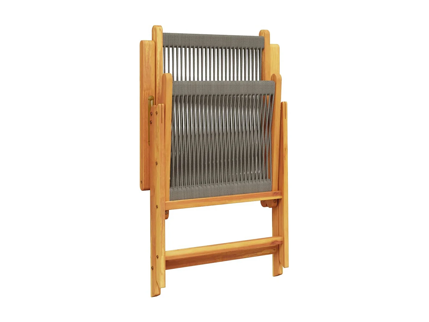 Chaises inclinables de jardin lot de 4 gris bois massif acacia