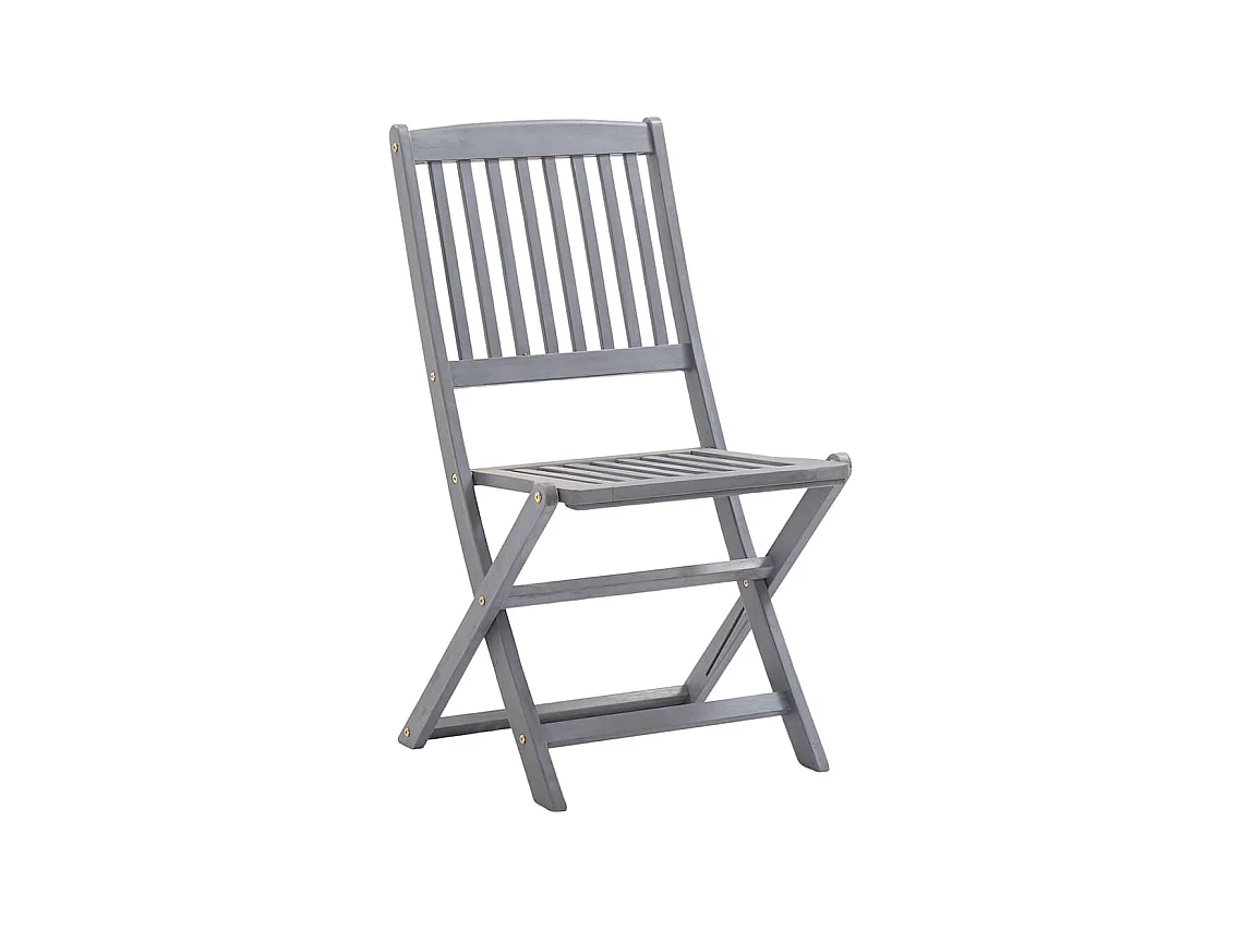 Chaises pliables d'extérieur 8 pièces avec coussins Bois d'acacia