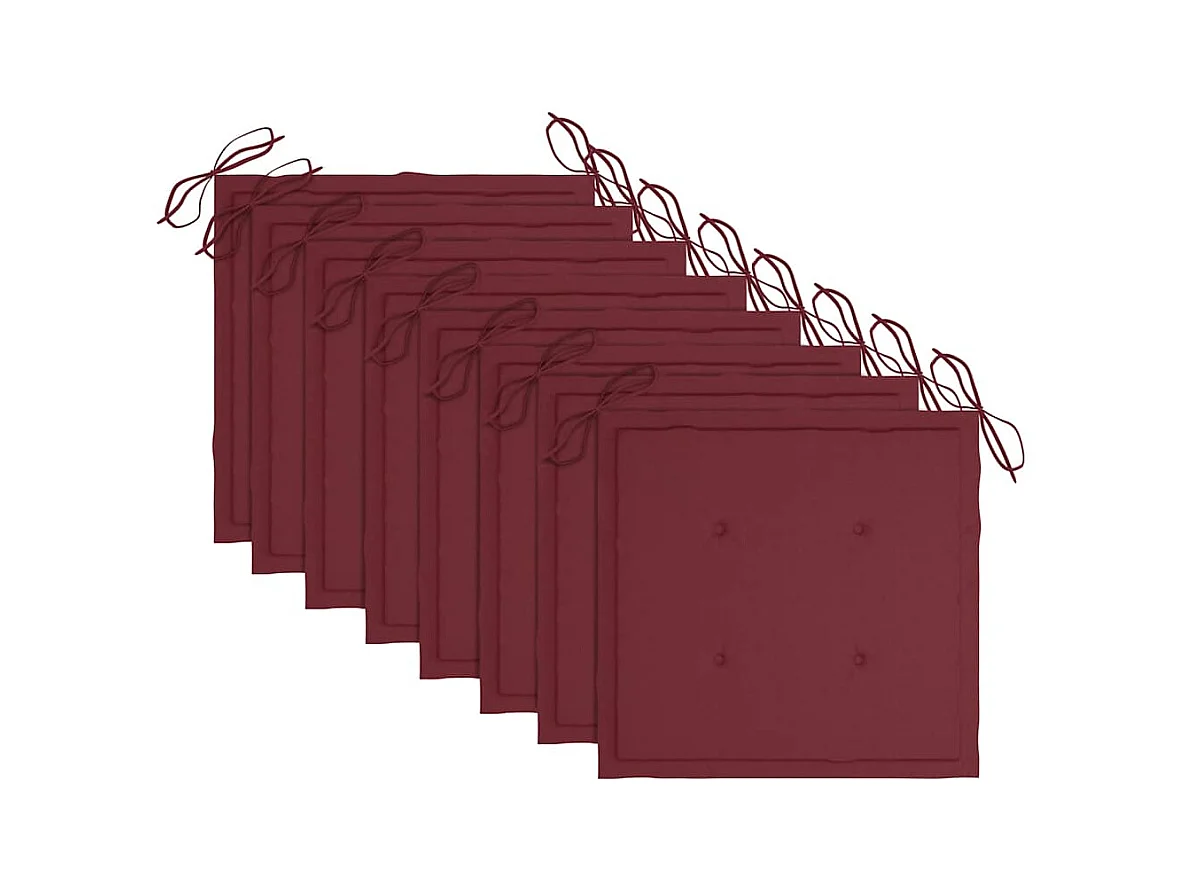 Chaises pliables d'extérieur 8 pièces avec coussins Bois d'acacia