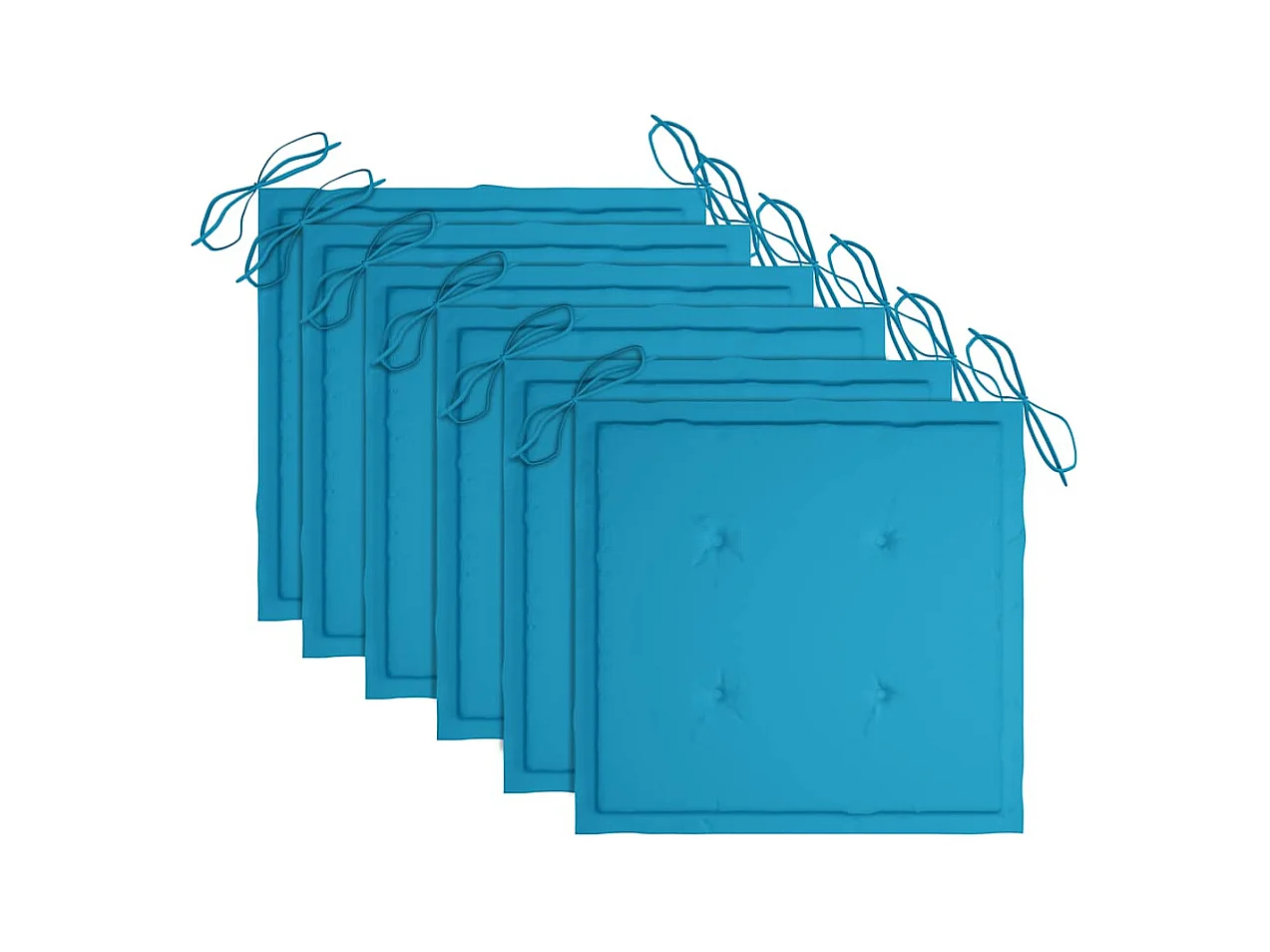 Chaises pliables d'extérieur 6 pièces avec coussins Bois d'acacia