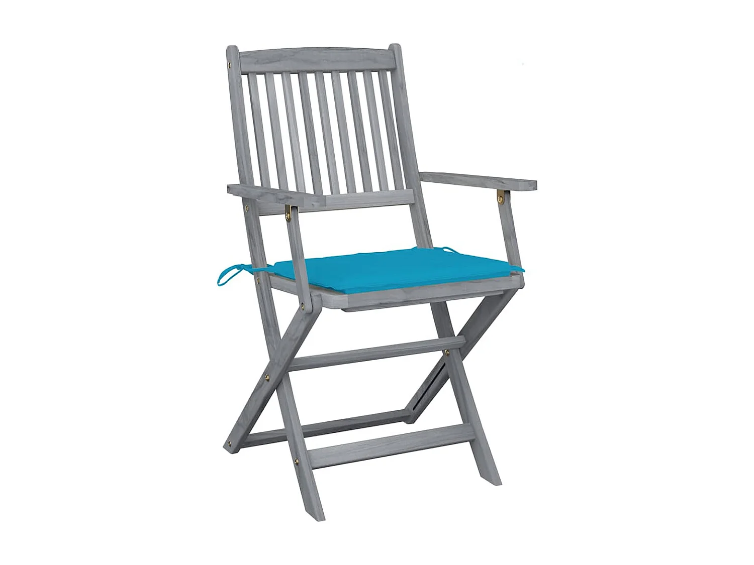 Sillas de jardín plegables 6 unidades cojines madera maciza acacia