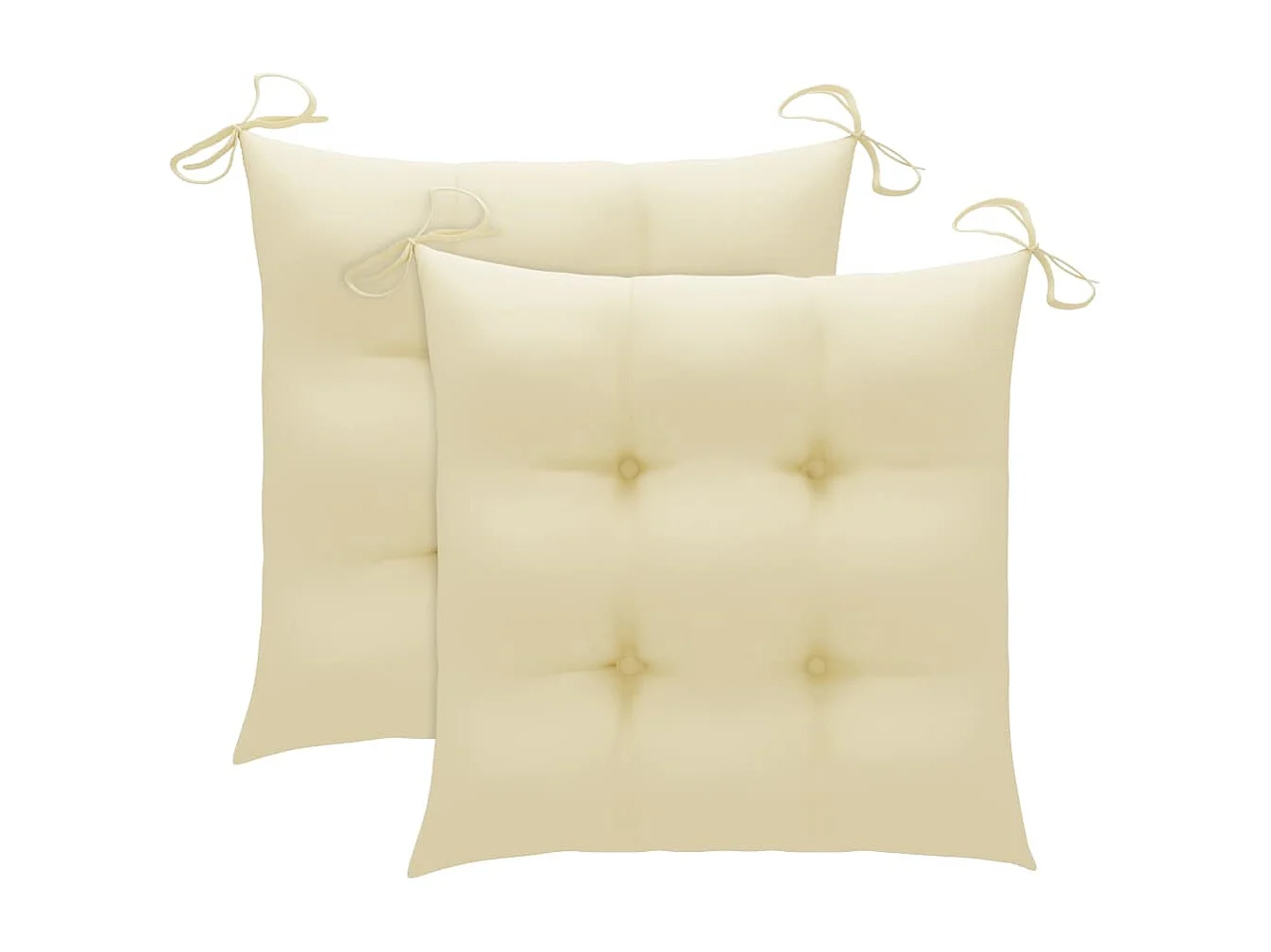 Chaises de jardin avec coussins 2 pièces Acacia solide et acier