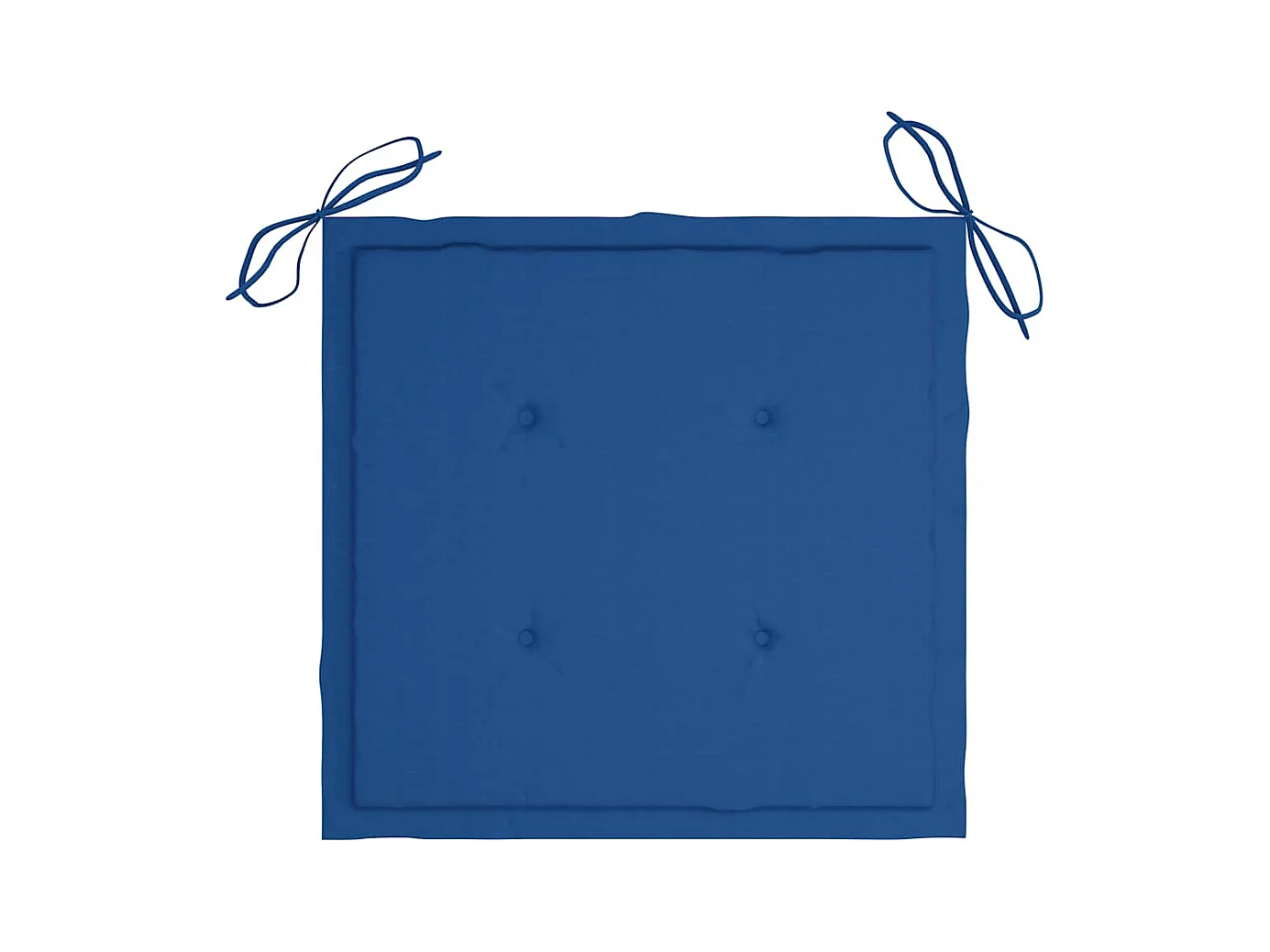 Chaises de jardin avec coussins bleu royal 4 pièces Bois de teck