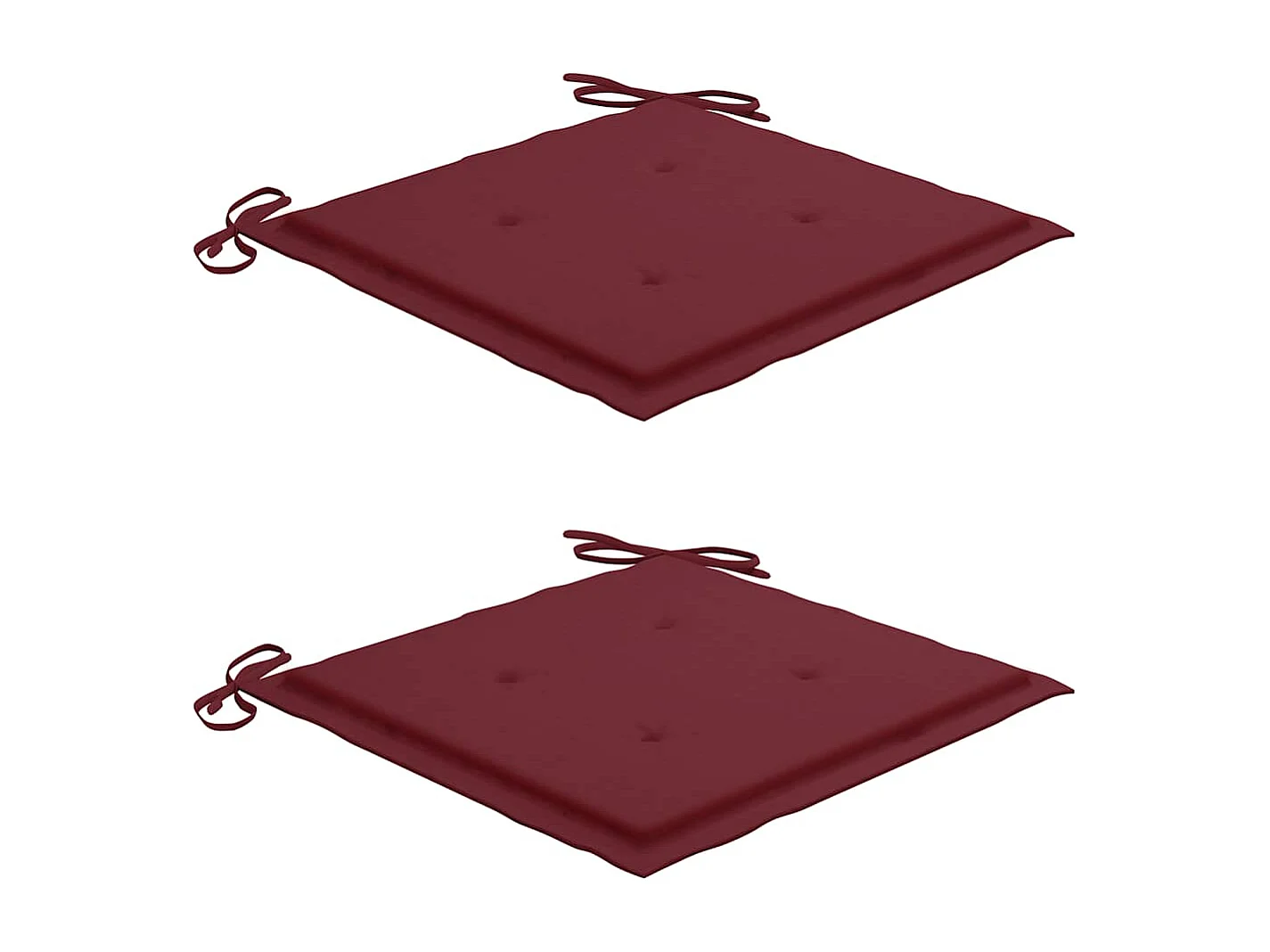 Chaises de jardin 2 pièces avec coussins Bois de teck massif