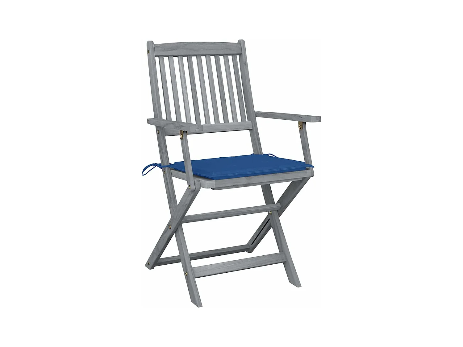 Chaises pliables d'extérieur 2 pièces avec coussins Bois d'acacia