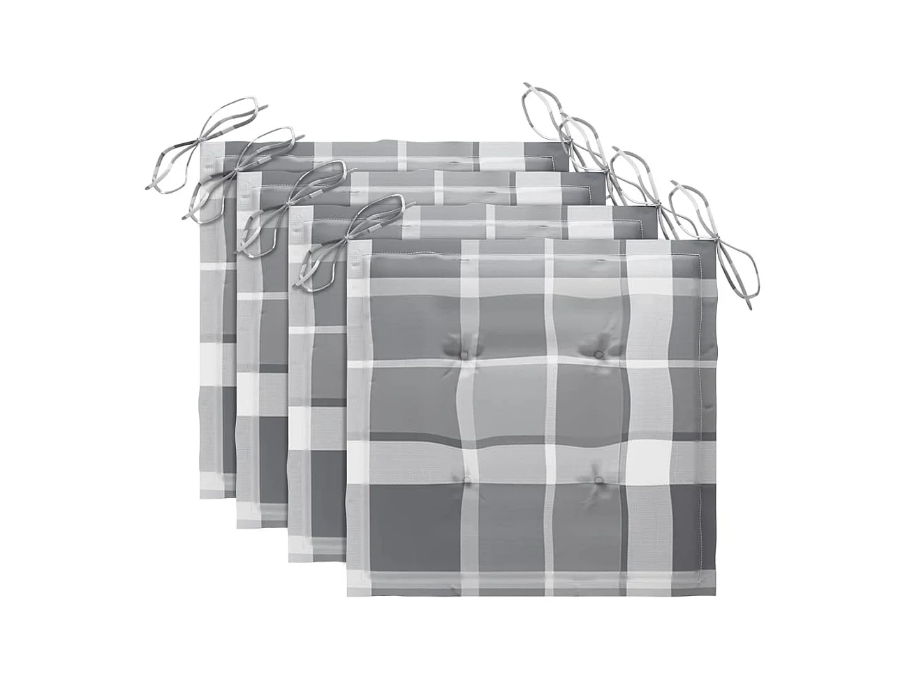 Chaises de jardin 4 pièces avec coussins Bois de teck massif