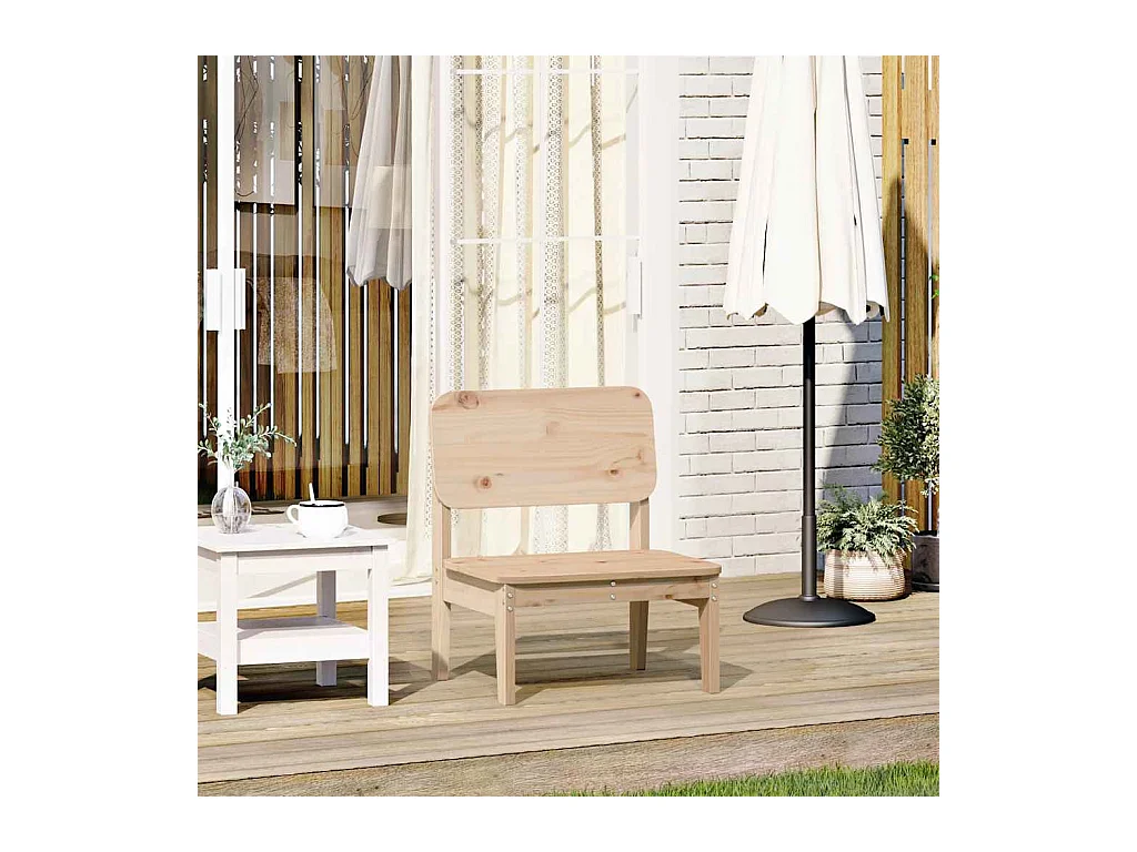 Chaise de jardin 60x52,5x72 cm bois de pin massif
