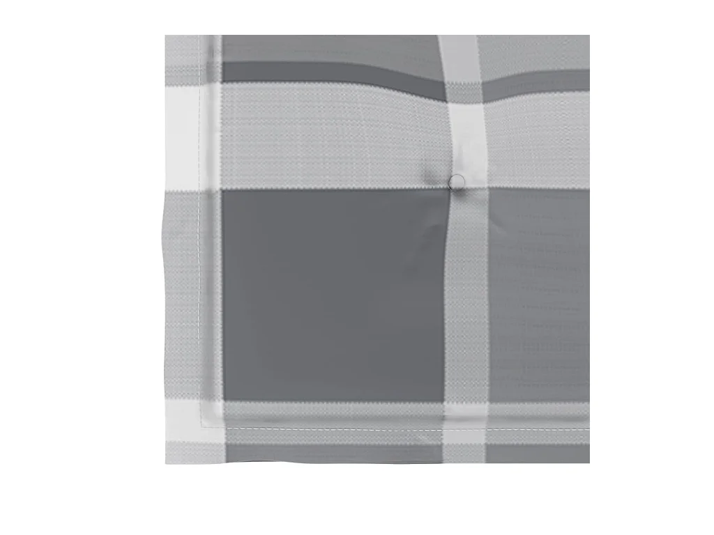 Cadeiras de jardim com almofadões xadrez cinzento 8 peças teca