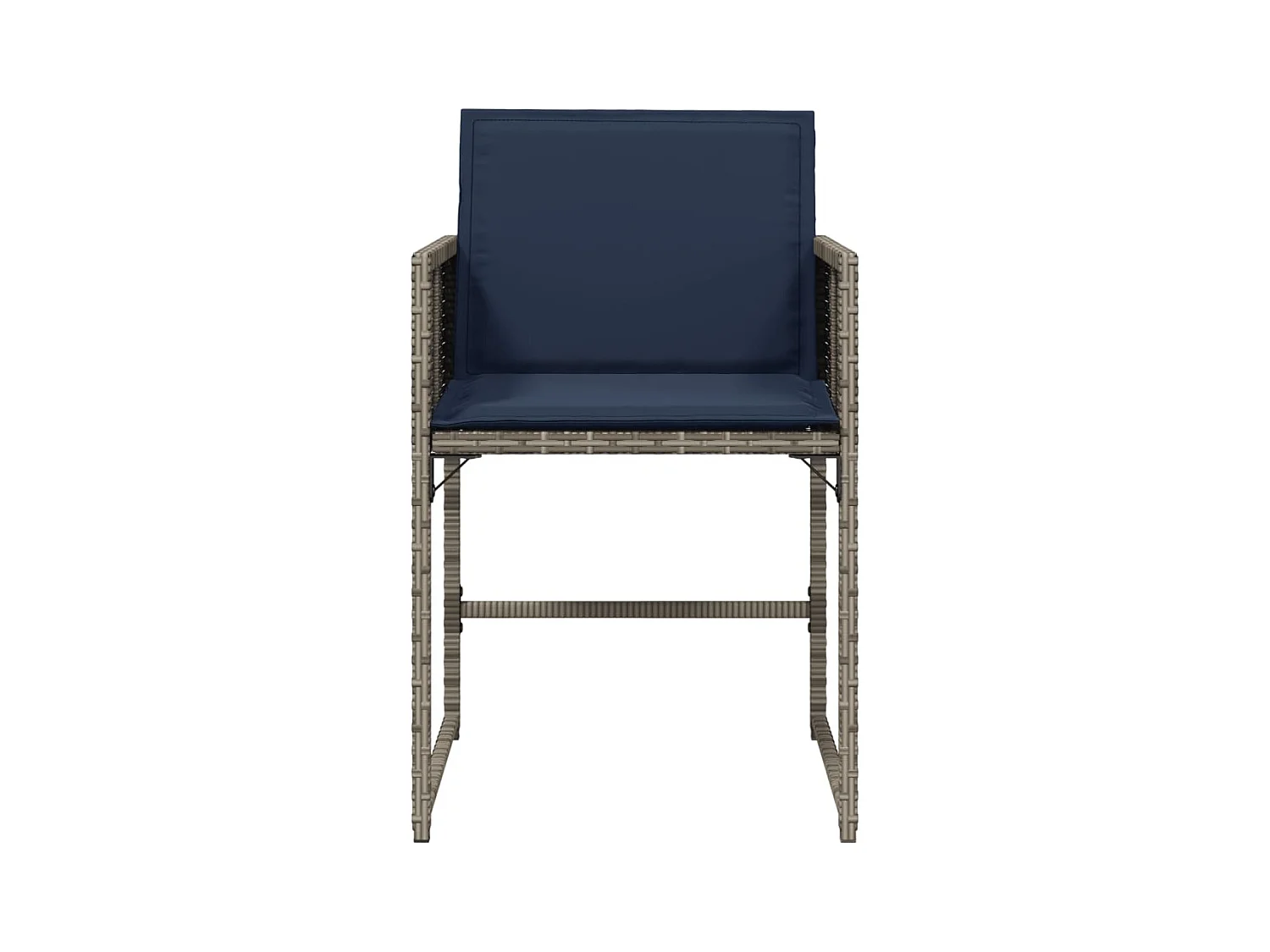 Sillones de jardín con cojines 4 unidades ratán sintético gris