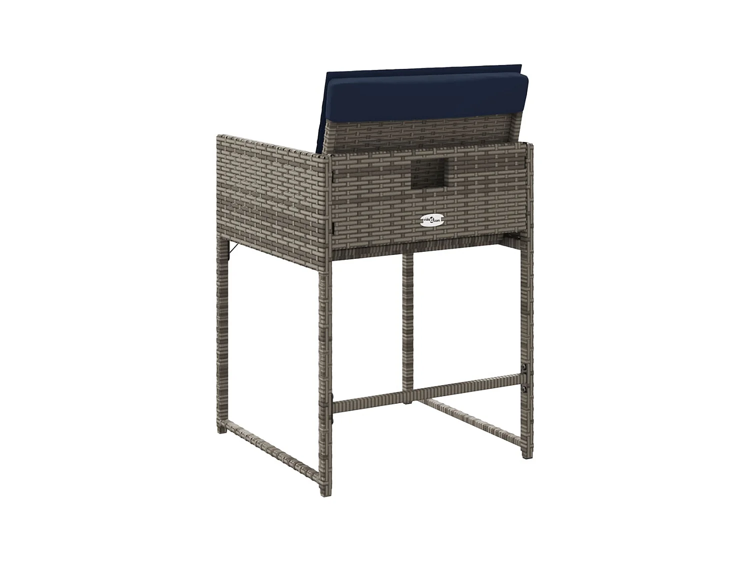 Sillones de jardín con cojines 4 unidades ratán sintético gris