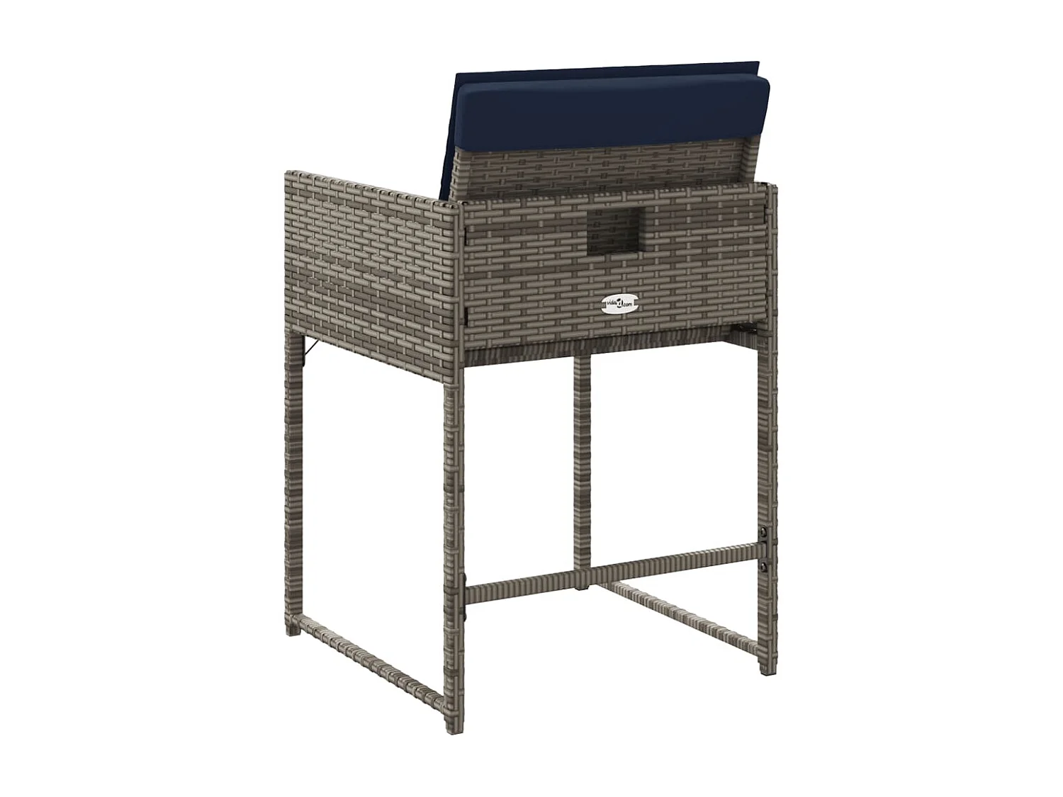 Sillones de jardín con cojines 4 unidades ratán sintético gris